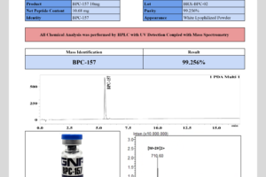GNP BPC-157 10mg Certificate of Analysis - 99.256% Purity