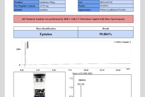 GNP Epithalon 50mg Certificate of Analysis - 99.884% Purity