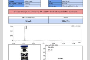 GNP Selank 10mg Certificate of Analysis - 99.845% Purity